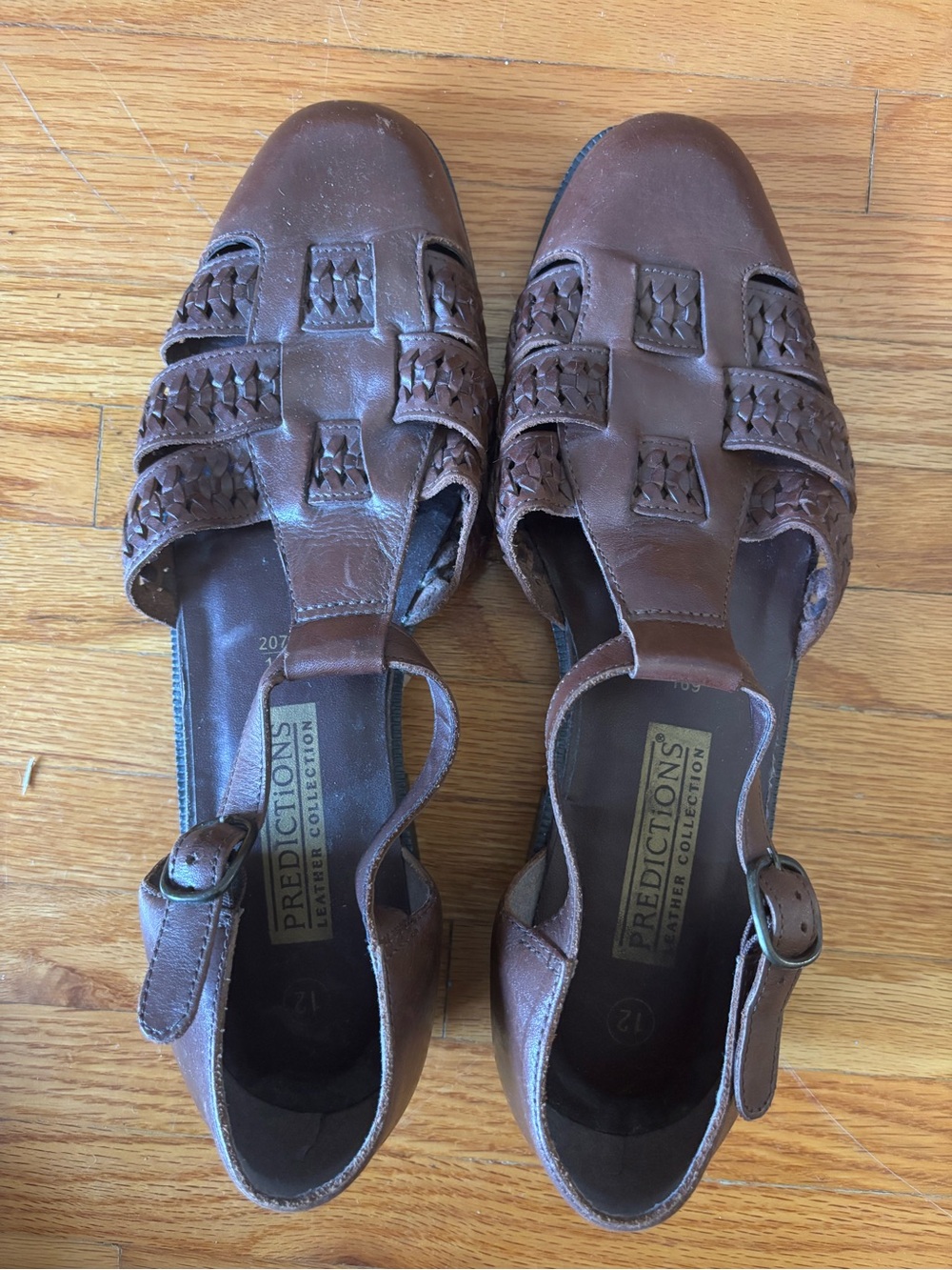 Brown Leather Slingback Sandals - Women's